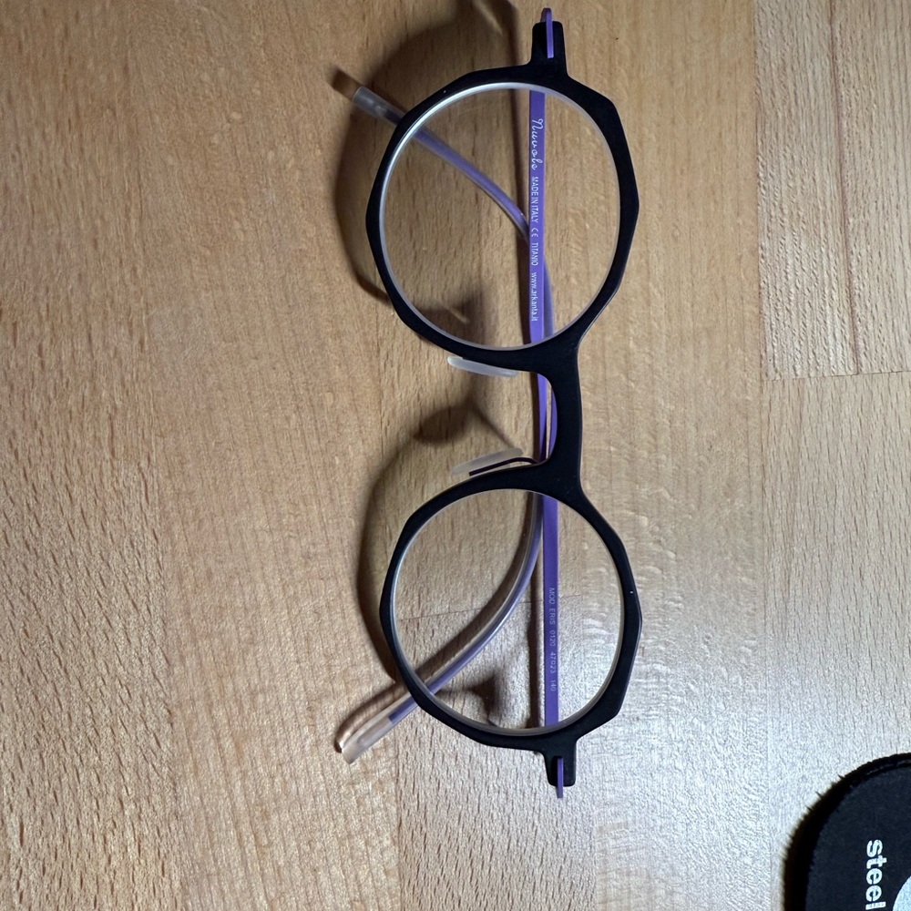Black and Purple Round Glasses